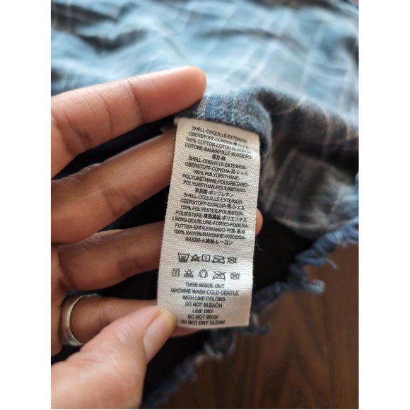 Free people Faux Leather Plaid Snap Button Motor Jacket Womens Sz XS Bikercore - Picture 8 of 11